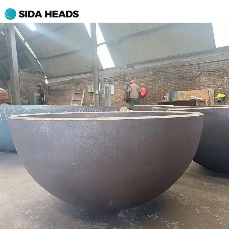 Large hemispherical head in the workshop