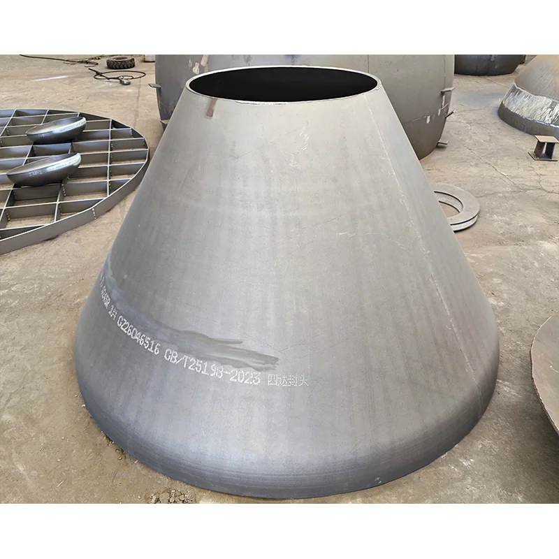 Conical head with an open end